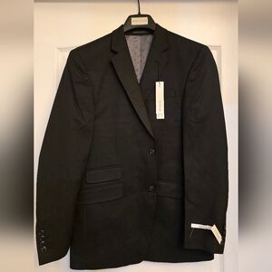 Men's Black Suit Jacket Perry Ellis Size 39R